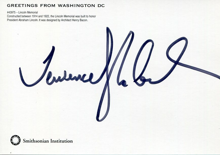Terrence Roberts Little Rock Nine Civil Rights Signed Autograph Lincoln Memorial