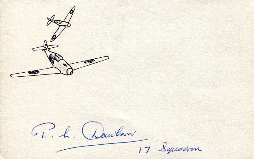 Peter Dawbarn RAF Battle of Britain WWII Fighter Pilot Signed Autograph