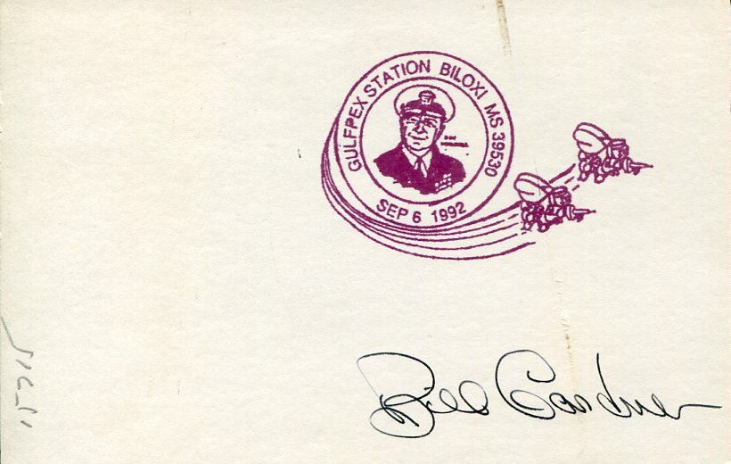 William A. Gardner WWII War USAAF Fighter Pilot Ace P-40 DFC Signed Autograph