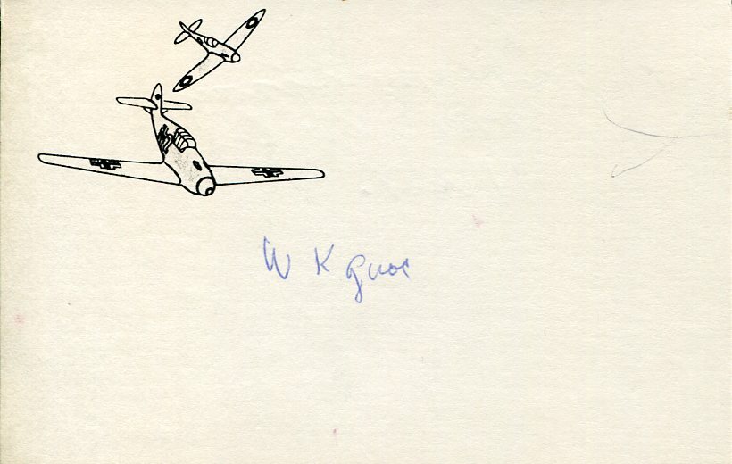 WILLIAM GIROUX WWII WAR USAAF FIGHTER PILOT DOUBLE ACE DFC SIGNED AUTOGRAPH COLLECTIBLE MEMORABILIA