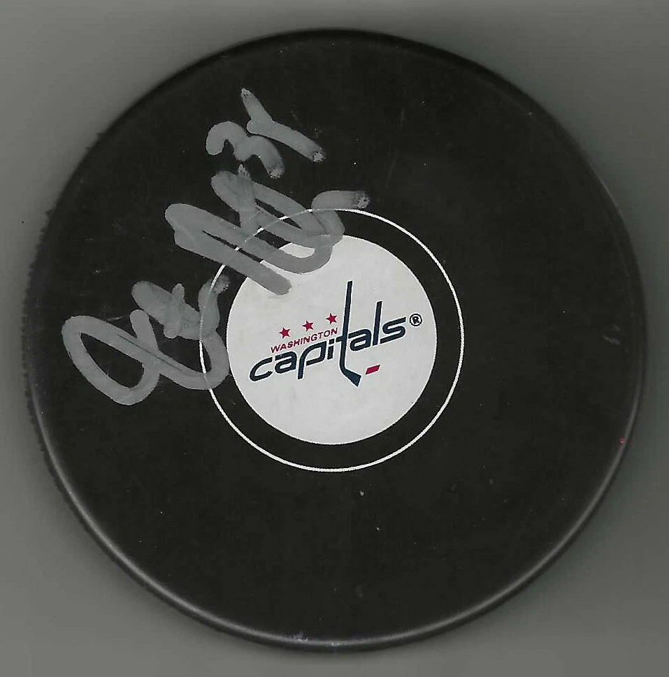 Justin Peters Signed Washington Capitals Puck Canada 2018 Olympics