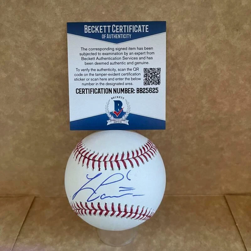 LORENZO CAIN MILWAUKEE BREWERS SIGNED AUTO M.L. BASEBALL BAS BB25625