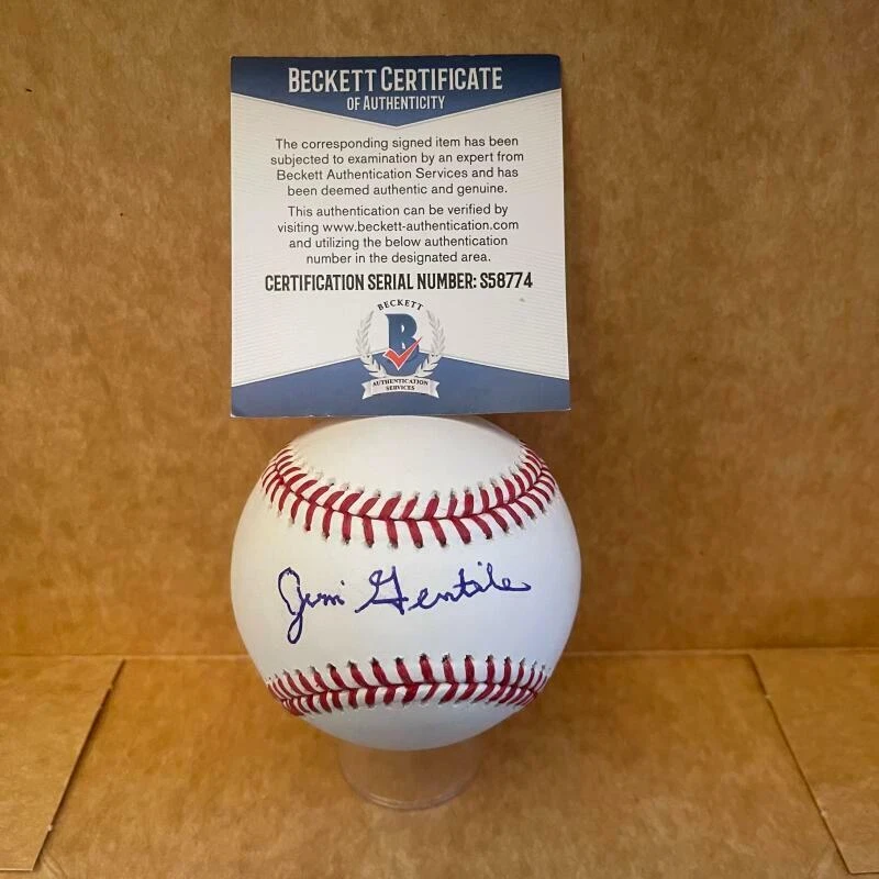 JIM GENTILE DODGERS/ORIOLES SIGNED AUTO A.L. BASEBALL BAS S58774