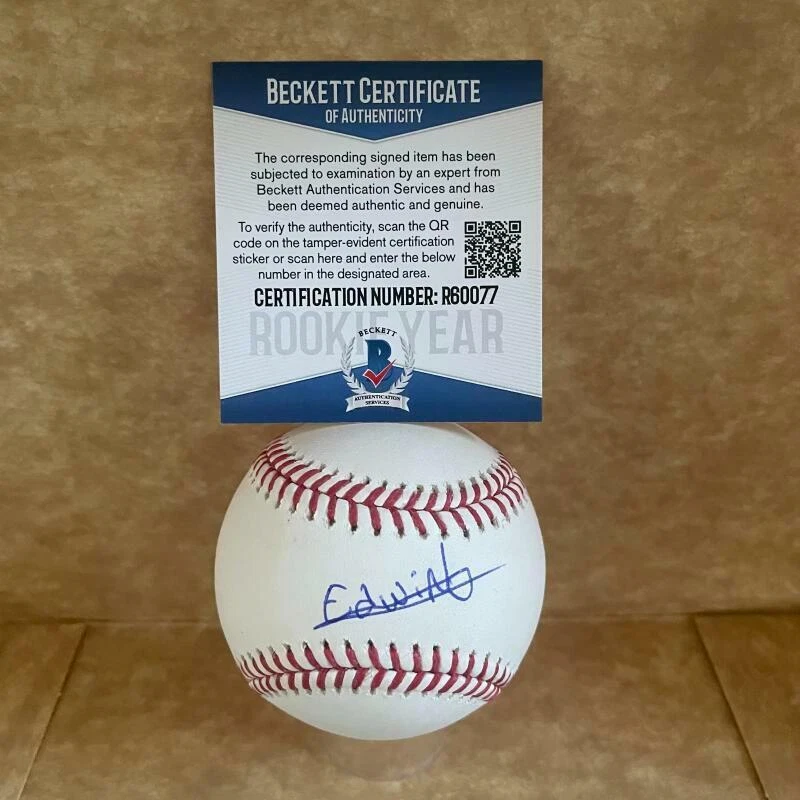 EDWIN NUNEZ ST. LOUIS CARDINALS ROOKIE YEAR  SIGNED AUTO M.L. BASEBALL BAS R6007