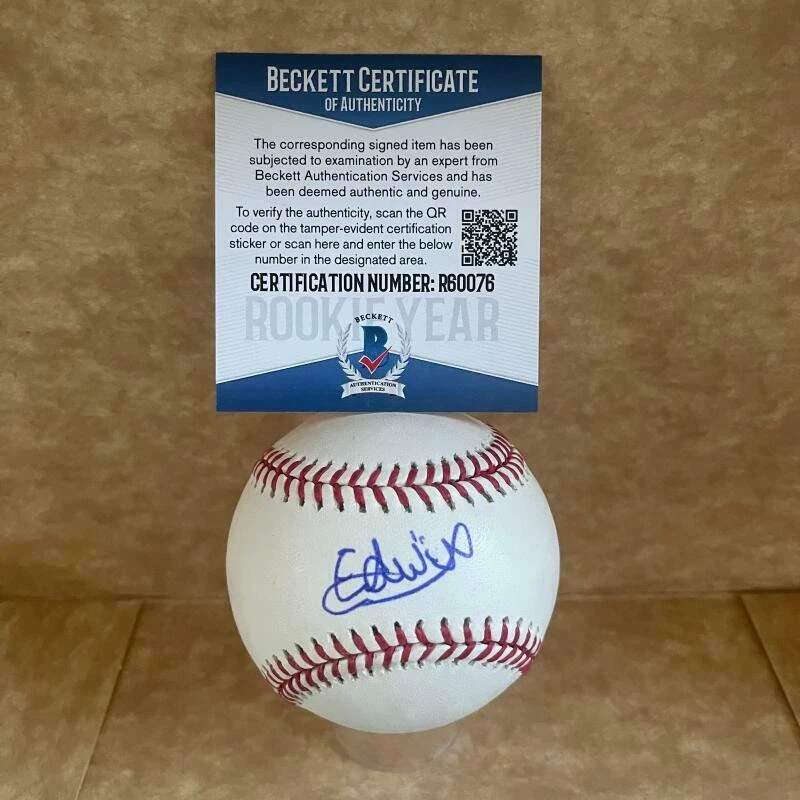 EDWIN NUNEZ ST. LOUIS CARDINALS ROOKIE YEAR  SIGNED AUTO M.L. BASEBALL BAS R6007