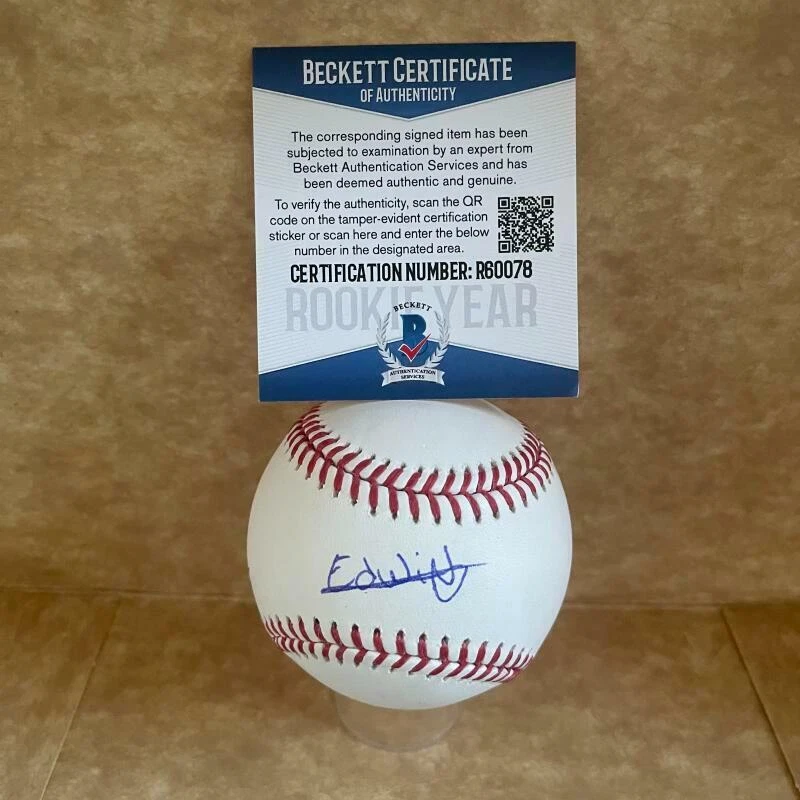 EDWIN NUNEZ ST. LOUIS CARDINALS ROOKIE YEAR  SIGNED AUTO M.L. BASEBALL BAS R6007