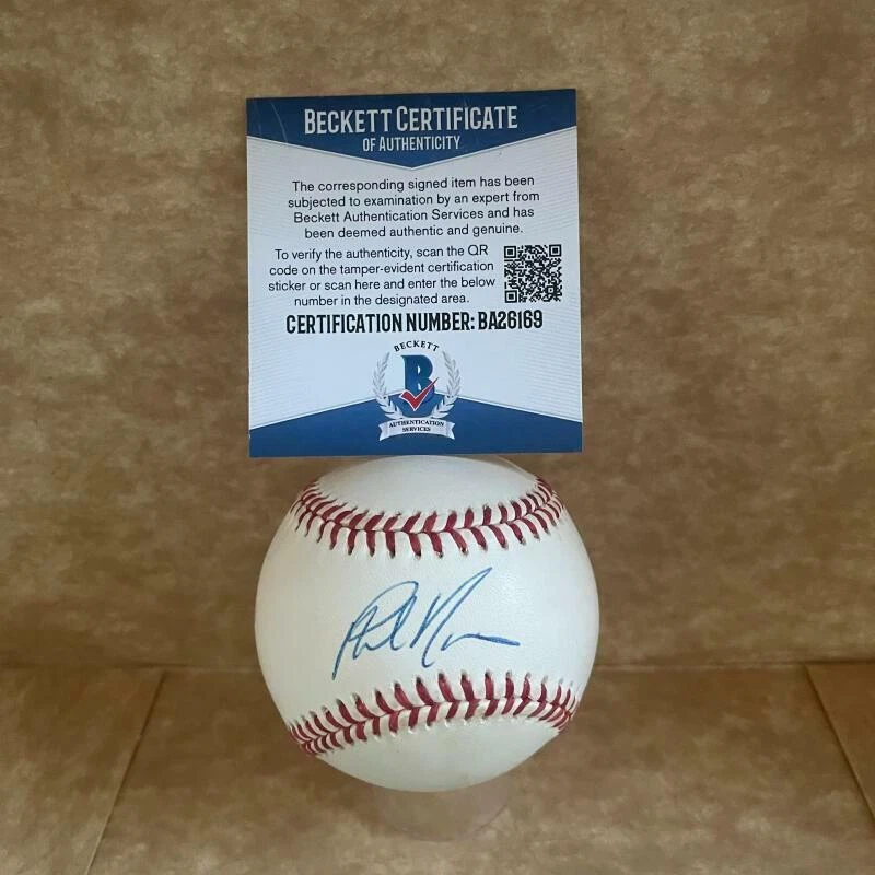 PHIL NEVIN TIGERS/ANGELS SIGNED AUTO A.L. BASEBALL BAS BA26169