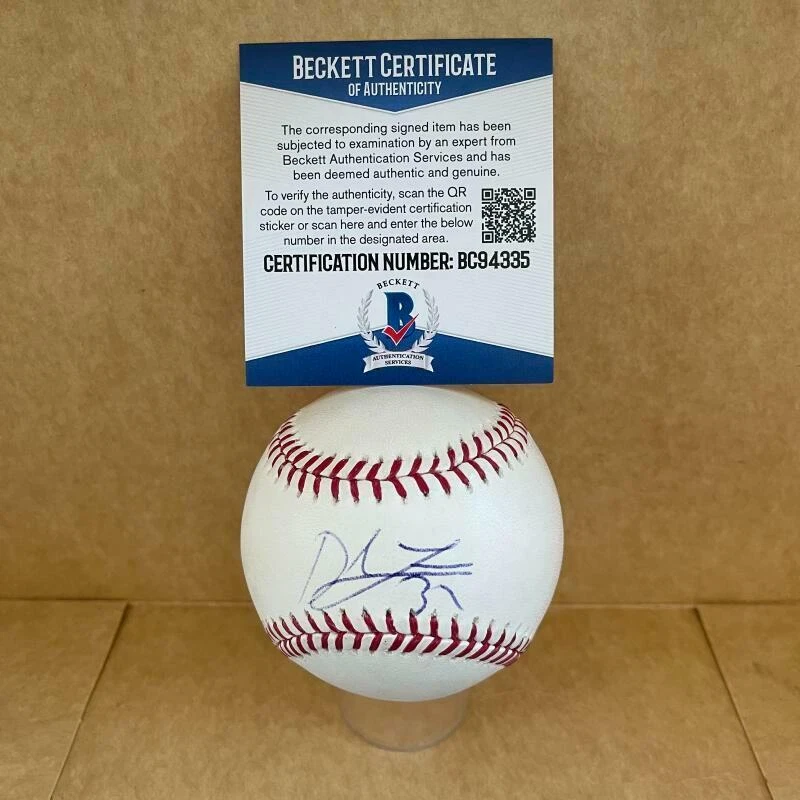 DEREK LOWE BRAVES/DODGERS SIGNED AUTO M.L. BASEBALL BAS BC94335