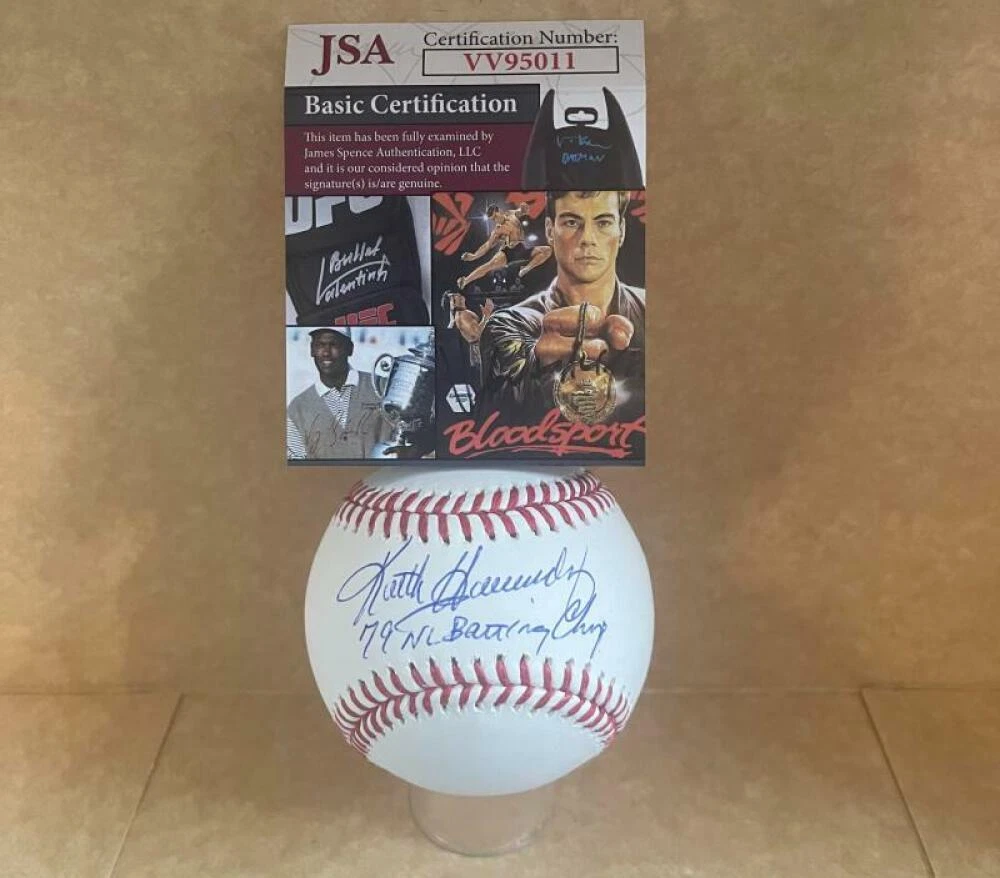 KEITH HERNANDEZ 79 NL BATTING CHAMP SIGNED AUTO ML BASEBALL JSA VV95011