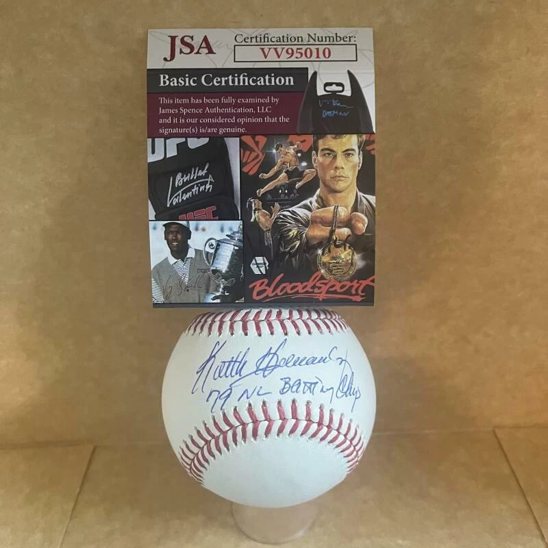 KEITH HERNANDEZ 79 NL BATTING CHAMP SIGNED AUTO ML BASEBALL JSA VV95010