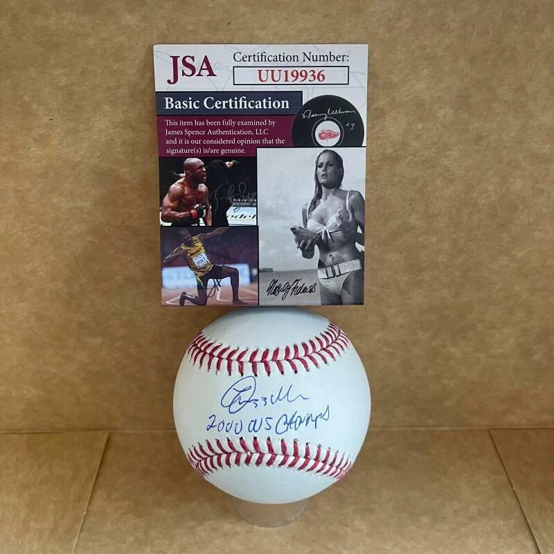 LEE MAZZILLI METS YANKEES 2000 WS CHAMPS  SIGNED AUTOGRAPHED M.L. BASEBALL JSA U