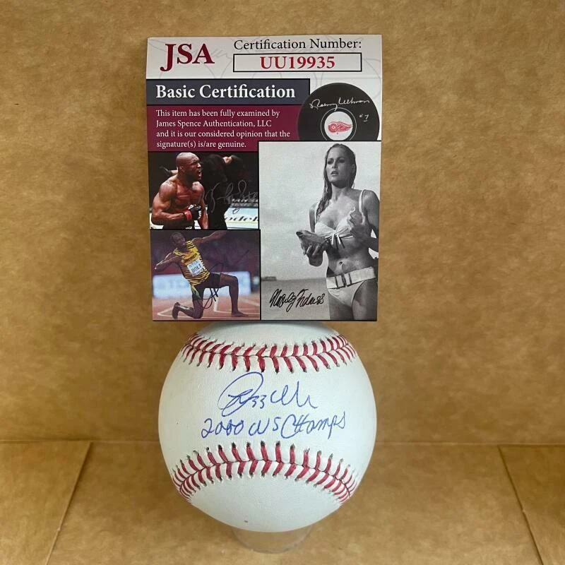 LEE MAZZILLI METS YANKEES 2000 WS CHAMPS  SIGNED AUTO M.L. BASEBALL JSA UU19935