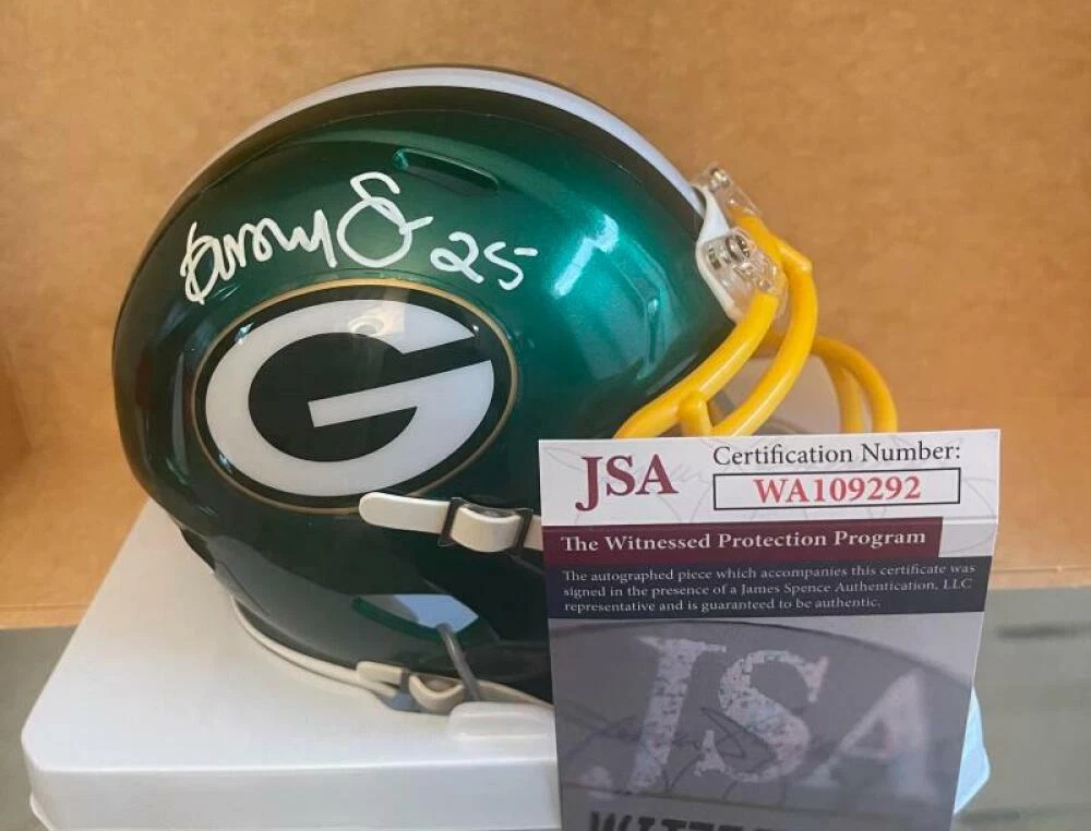 DORSEY LEVENS GREEN BAY PACKERS SIGNED AUTO FLASH MINI HELMET JSA WA109292