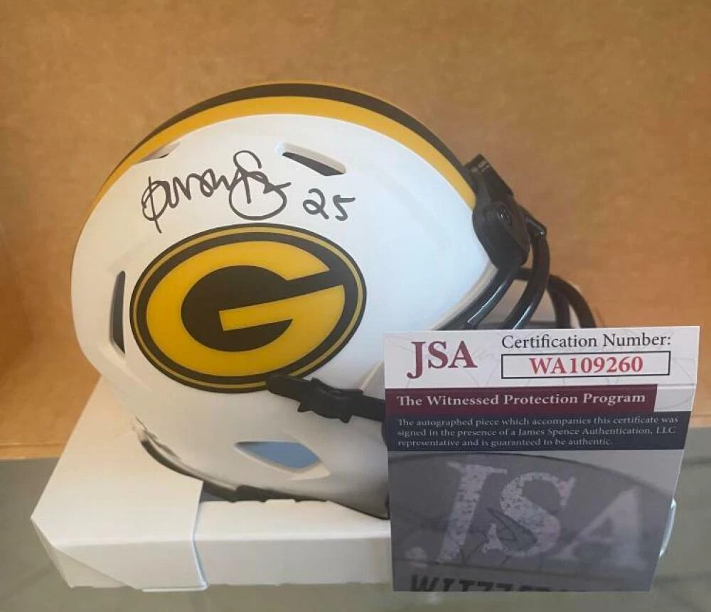 DORSEY LEVENS GREEN BAY PACKERS SIGNED AUTO LUNAR MINI HELMET JSA WA109260
