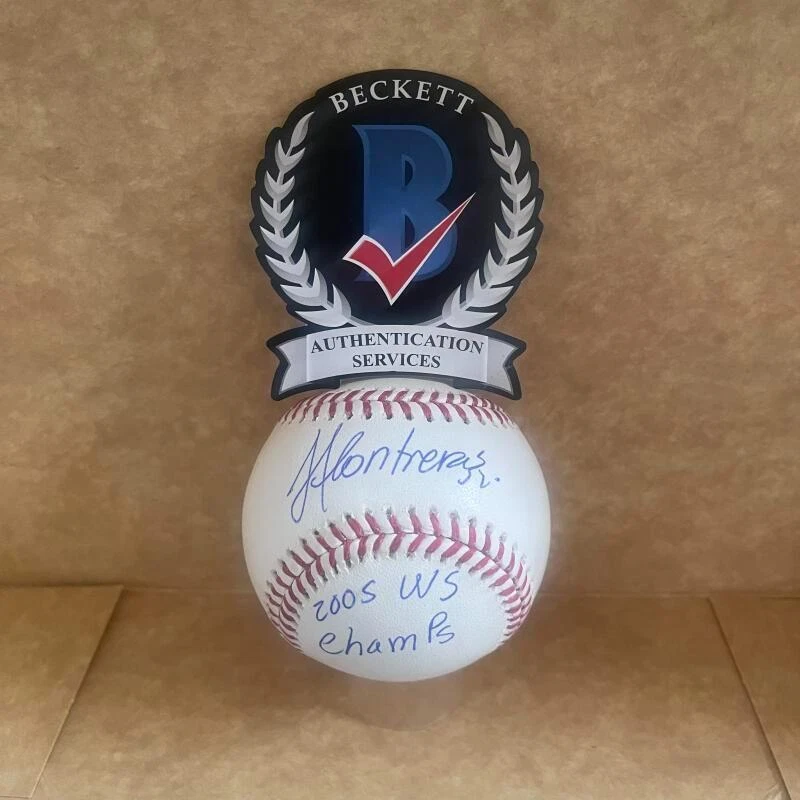 JOSE CONTRERAS 2005 WS CHAMPS WHITE SOX SIGNED M.L. BASEBALL BECKETT AUTHENTICAT