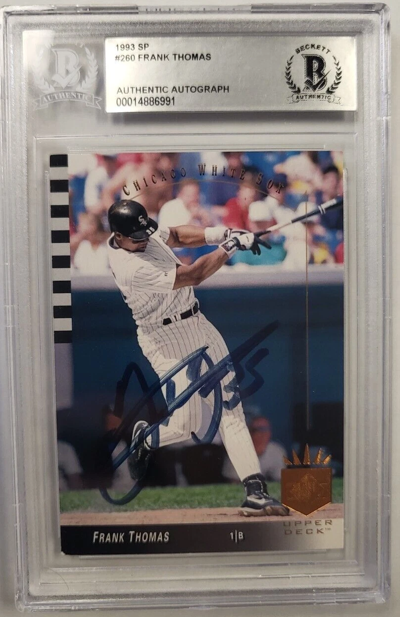 1993 UD SP FRANK THOMAS WHITE SOX #260 AUTHENTIC AUTO CERTIFIED BECKETT CARD