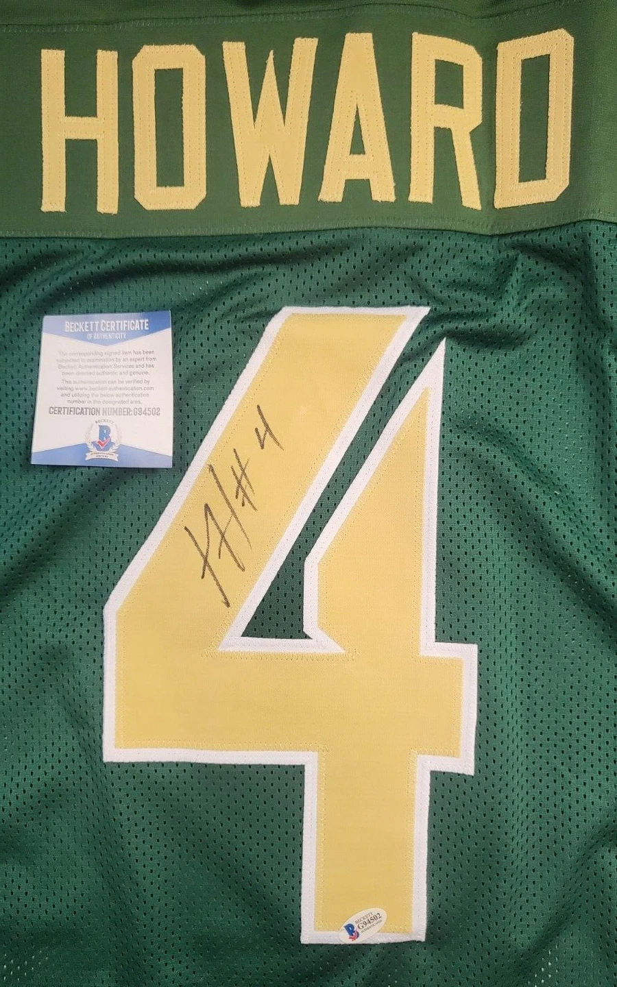 XAVIEN HOWARD COLLEGE EDITION SIGNED AUTOGRAPHED CUSTOM JERSEY BECKETT AUTHENTIC