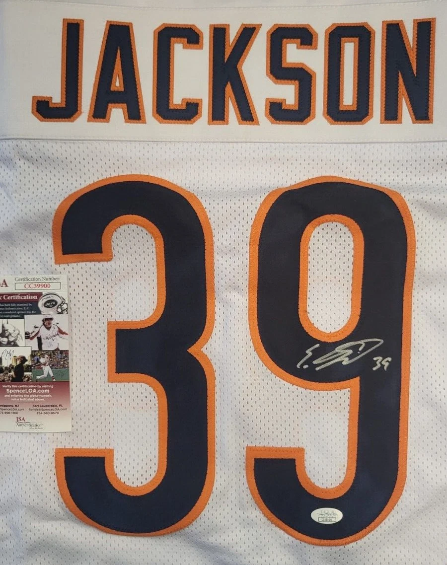 EDDIE JACKSON BEARS SIGNED AUTOGRAPHED CUSTOM JERSEY JSA COA #CC39900