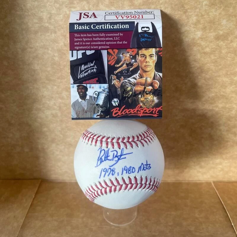 BUTCH BENTON 1978,1980 METS SIGNED AUTO M.L BASEBALL JSA VV95021