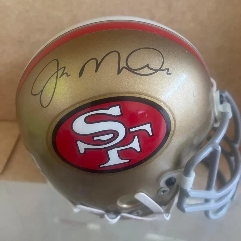 JOE MONTANA 49ERS SIGNED AUTOGRAPHED SHARCO MINI HELMET BAS AUTHENTIC