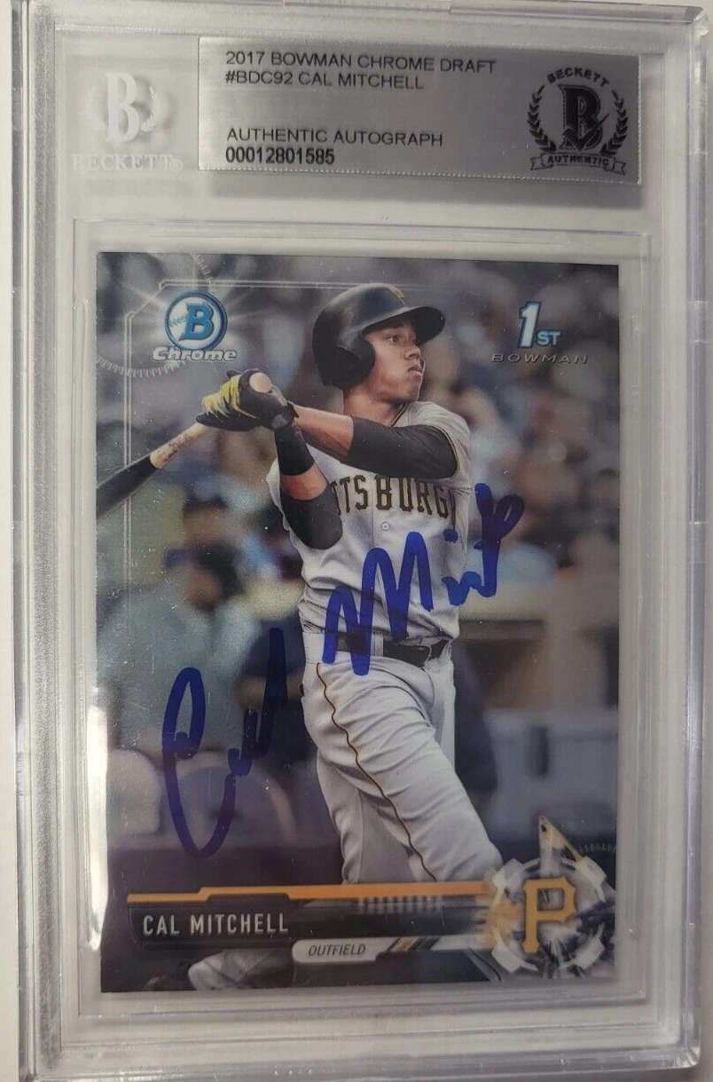 2017 BOWMAN CHROME DRAFT CAL MITCHELL ROOKIE AUTHENTIC AUTO CERTIFIED BECKETT