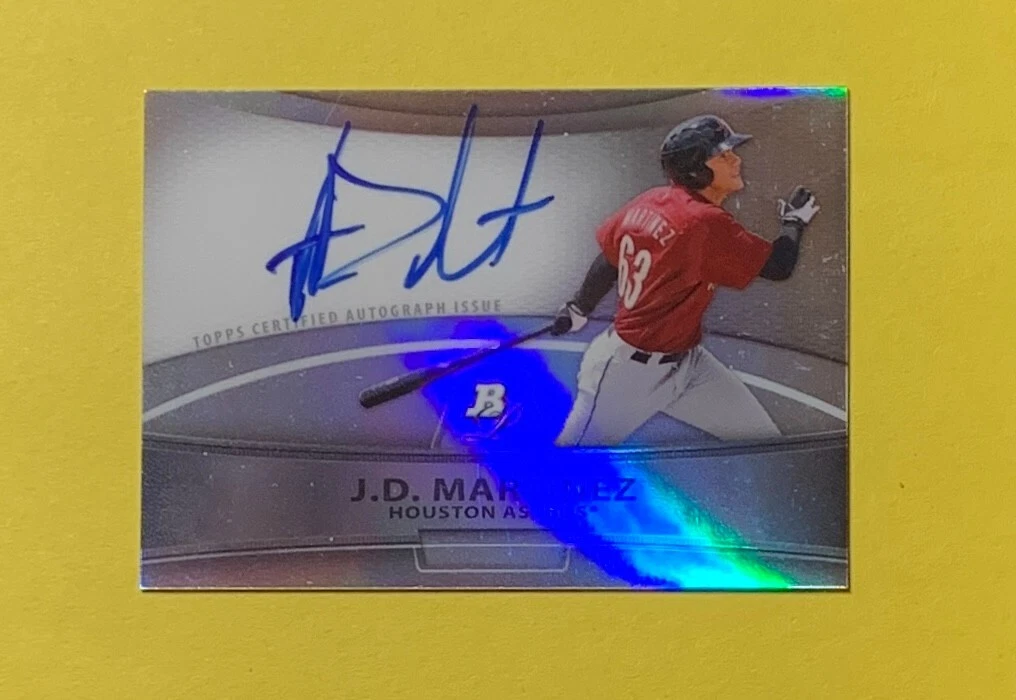 2010 BOWMAN PLATINUM J.D. MARTINEZ REFRACTOR AUTO #BPA-JDM
