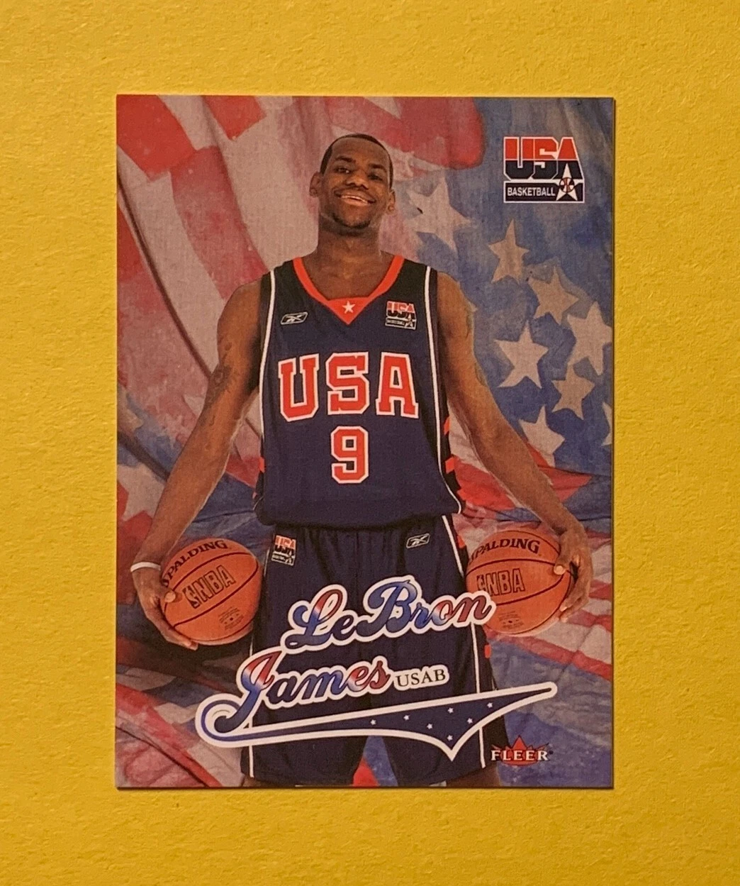 2004 FLEER LEBRON JAMES USA BASKETBALL CARD