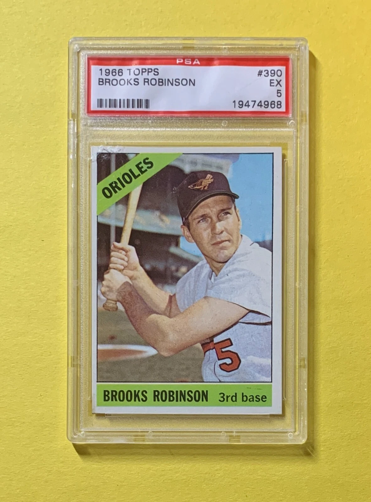 1966 TOPPS BROOKS ROBINSON #390 PSA EX 5 HOF ORIOLES