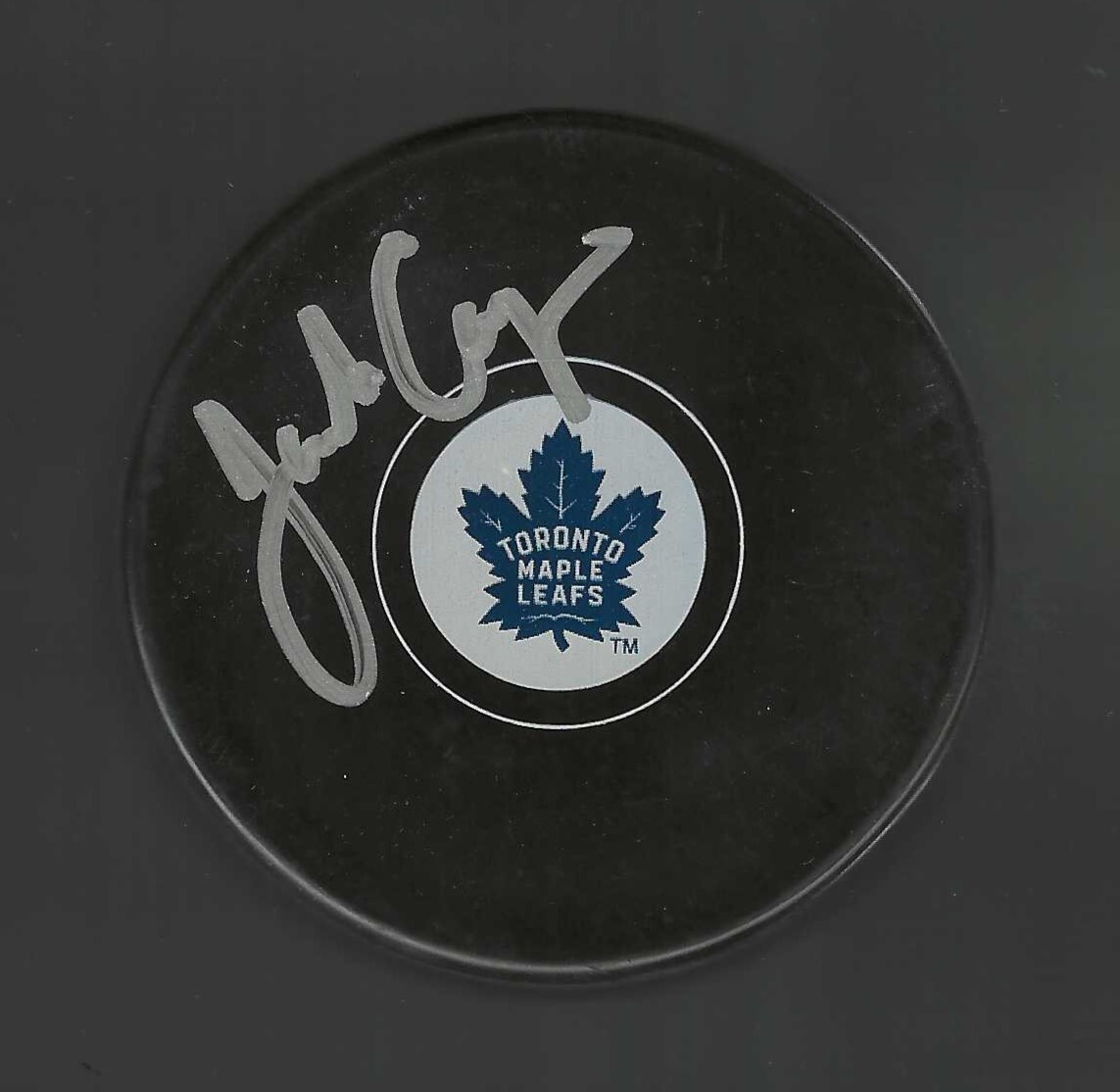 Jack Capuano Signed Toronto Maple Leafs Puck