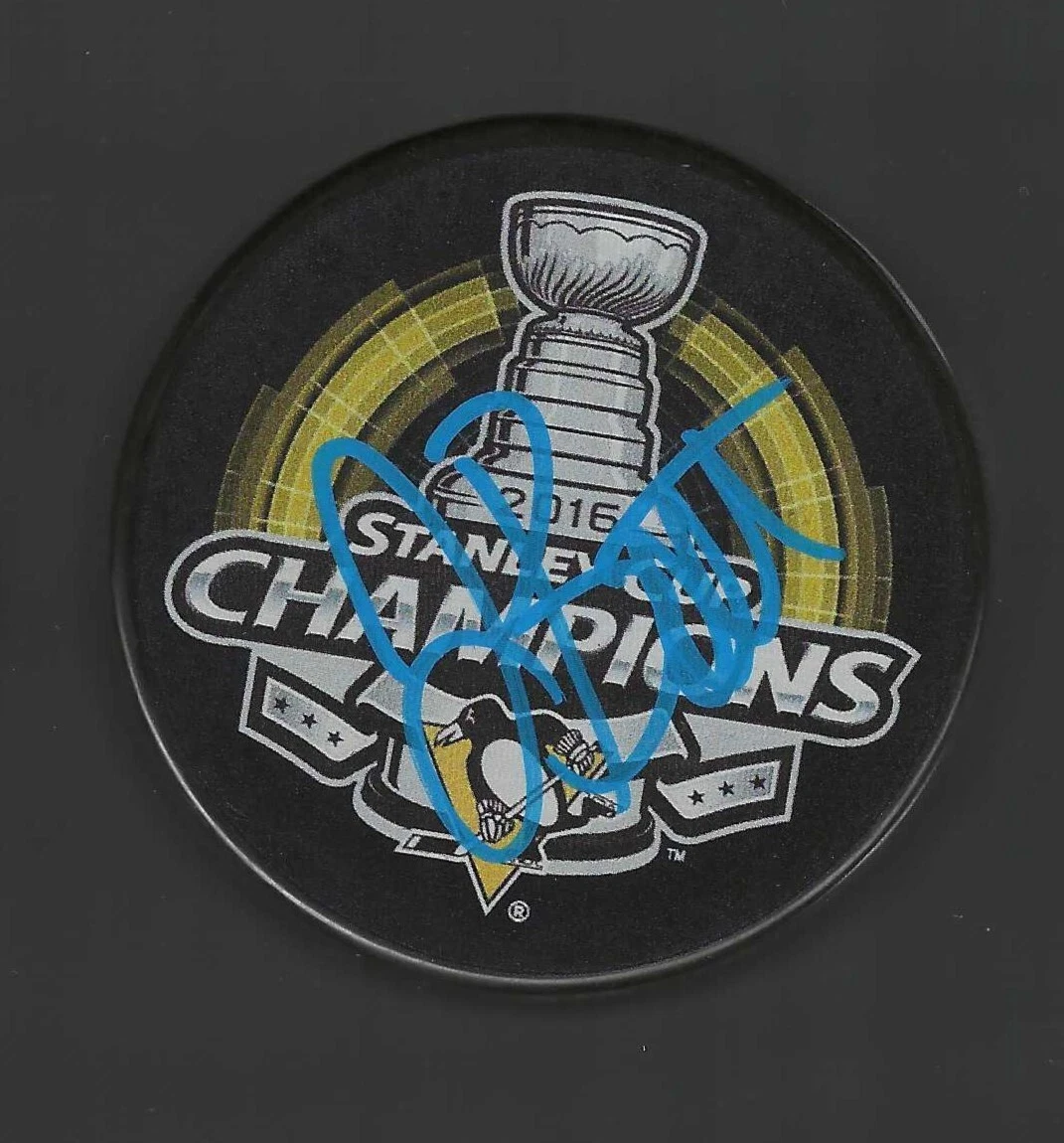 Jason Botterill Signed Pittsburgh Penguins 2016 Stanley Cup Champions Puck