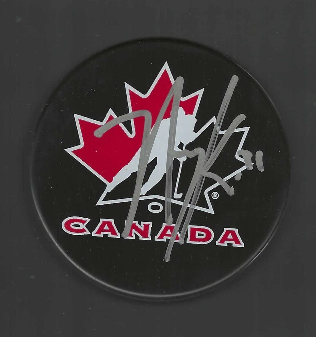 Nazem Kadri Signed Team Canada Hockey Puck Colorado Avalanche