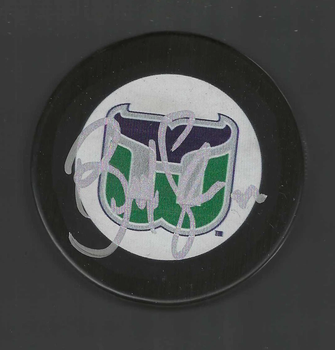 Brad Shaw Signed Hartford Whalers Puck