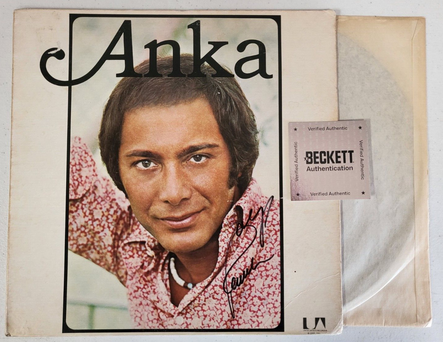 PAUL ANKA MUSIC LEGEND SIGNED AUTOGRAPHED VINYL RECORD ALBUM BECKETT AUTHENTIC