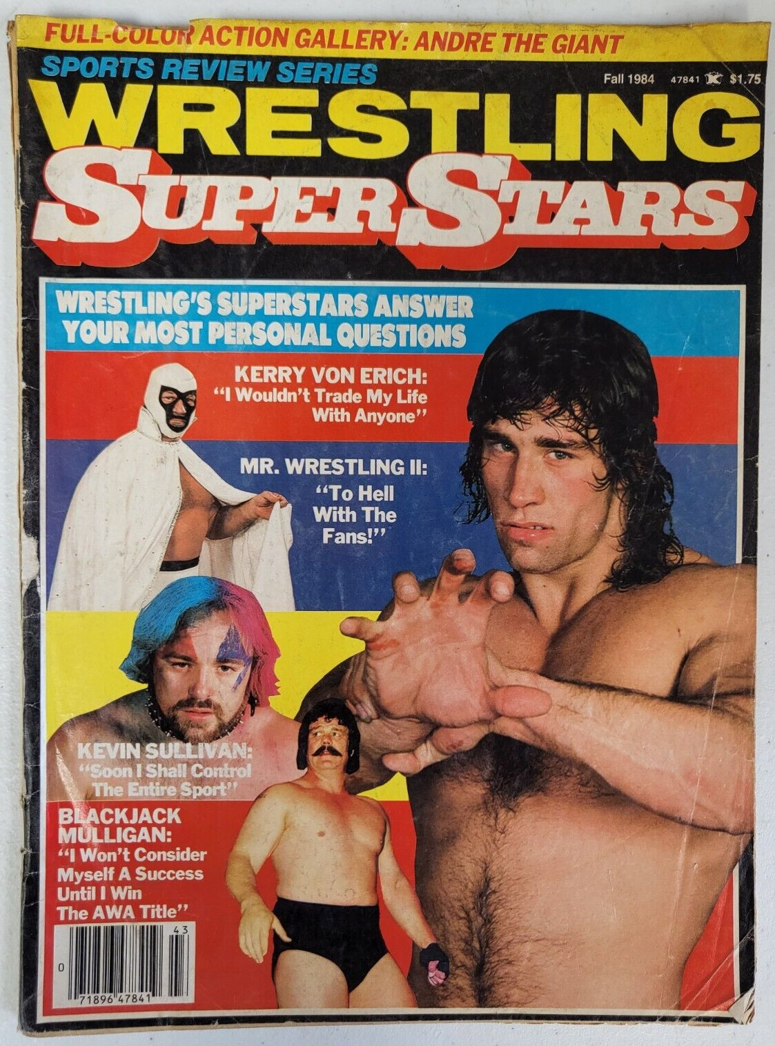 VINTAGE WRESTLING SUPERSTARS KERRY VON ERICH COVER FALL 1984 RARE COLLECTIBLE MEMORABILIA