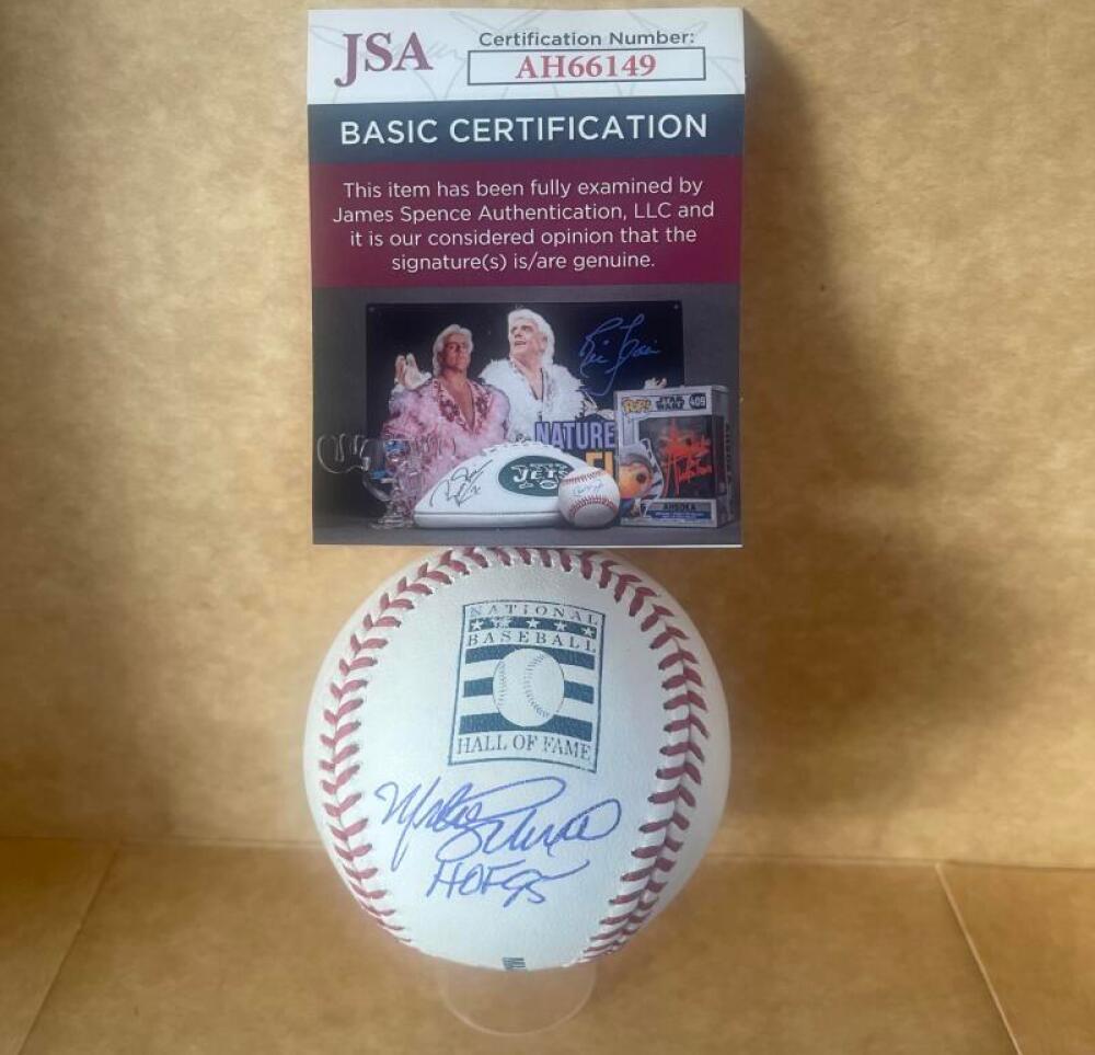 MIKE SCHMIDT PHILLIES HOF 95 SIGNED AUTOGRAPHED HOF BASEBALL JSA AH66149