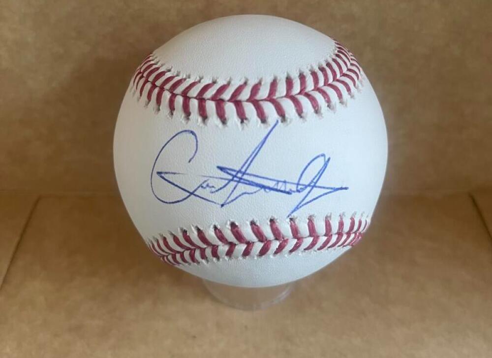 CARLOS JORGE REDS SIGNED AUTOGRAPHED M.L. BASEBALL BECKETT AUTH