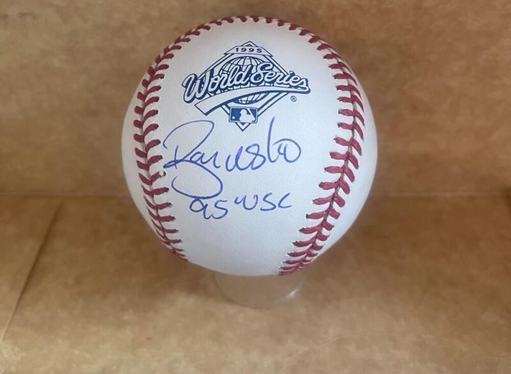 RYAN KLESKO 95 WSC BRAVES SIGNED 1995 WORLD SERIES BASEBALL JSA AUTH