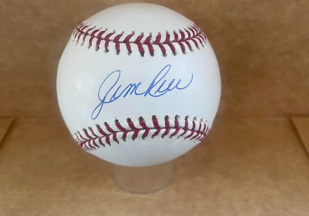 JIM RICE RED SOX SIGNED AUTOGRAPHED M.L. BASEBALL  BECKETT AUTH