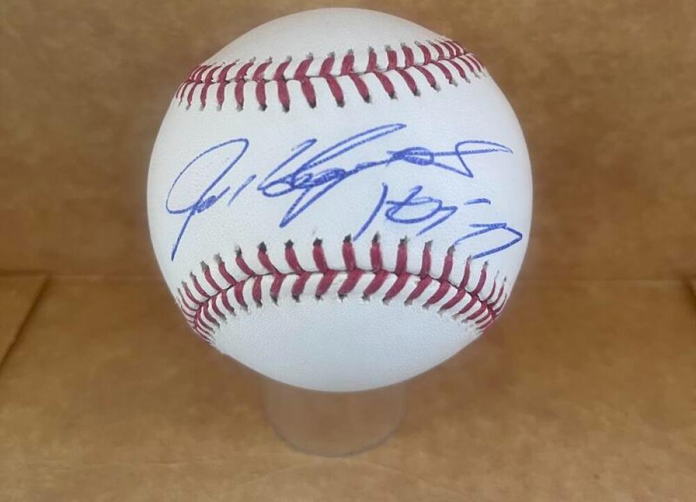 IVAN RODRIGUEZ RANGERS HOF 17 SIGNED AUTO M.L. BASEBALL BECKETT AUTH