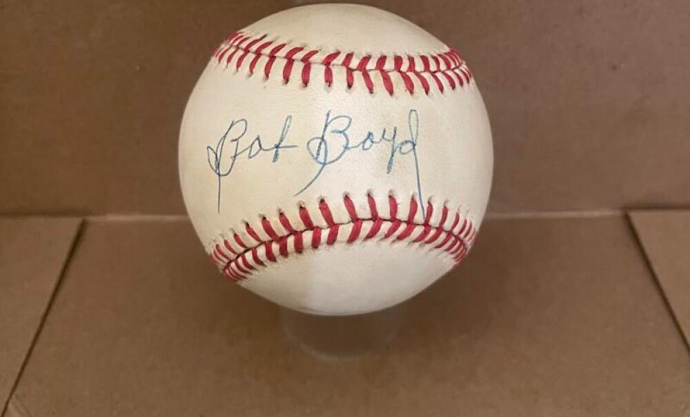 BOB BOYD ORIOLES/BRAVES RARE SIGNED AUTO A.L. BASEBALL JSA AUTH