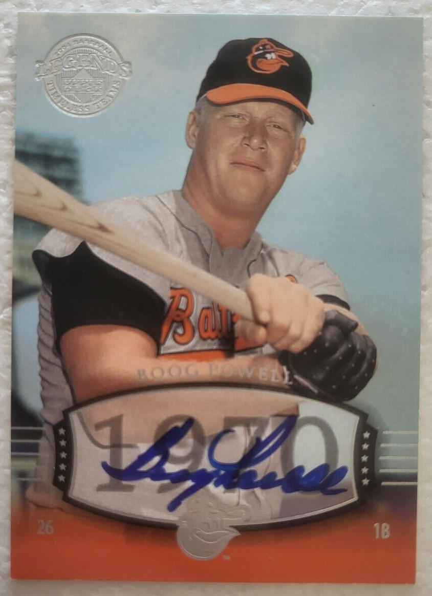 2004 UPPER DECK LEGENDS JOHN BOOG POWELL ORIOLES AUTO AUTOGRAPHED CARD #61