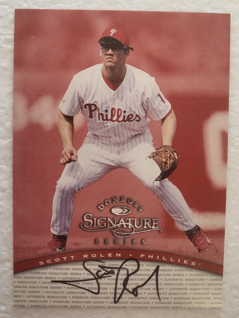 1997 DONRUSS SIGNATURE SERIES SCOTT ROLEN PHILLIES SIGNED AUTO AUTOGRAPHED CARD