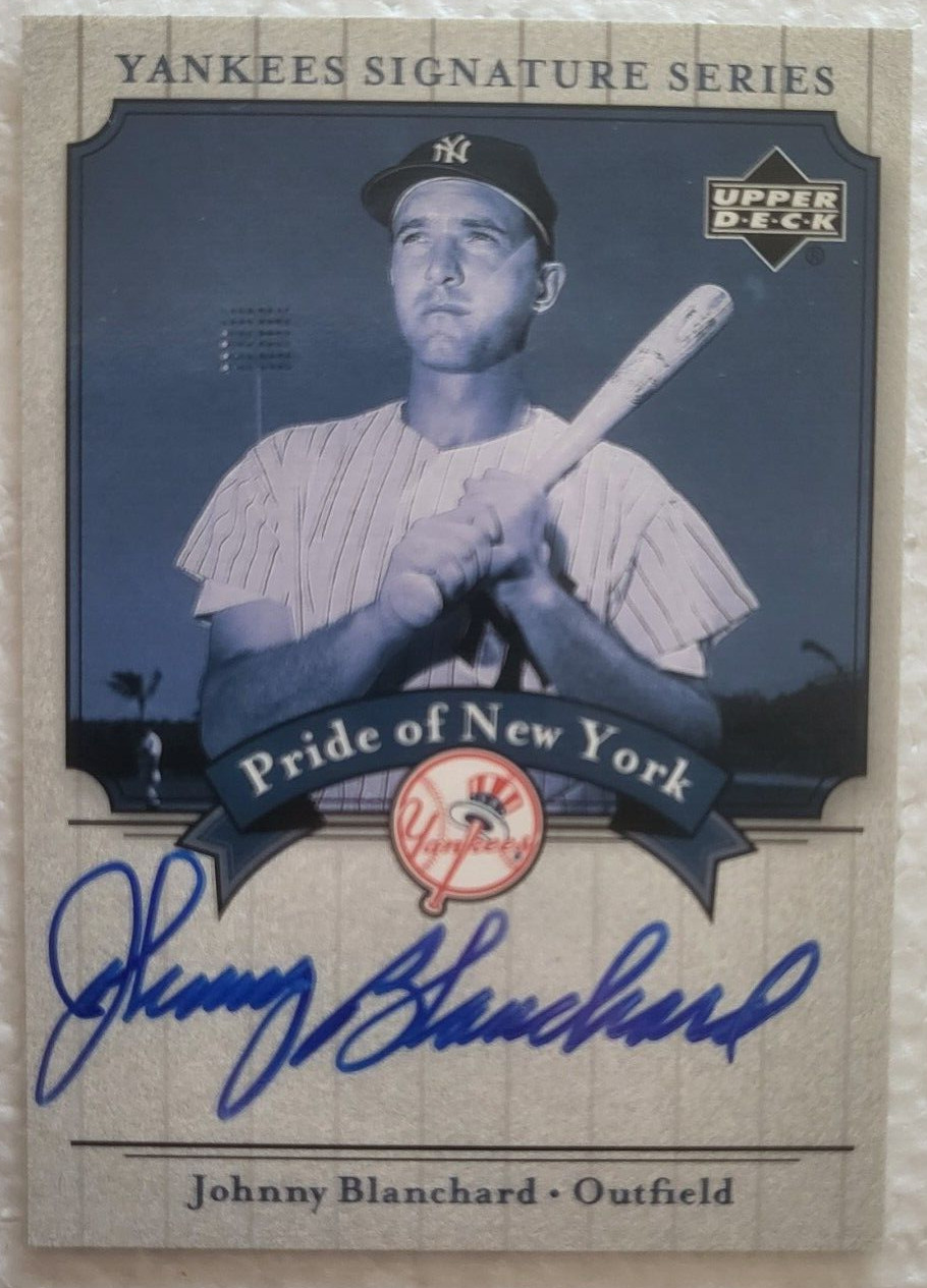 2003 UPPER DECK YANKEES SIGNATURE SERIES PRIDE OF NEW YORK JOHNNY BLANCHARD CARD