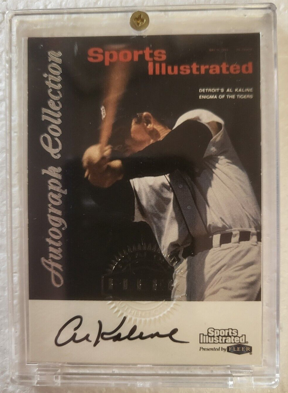 1999 FLEER SPORTS ILLUSTRATED AL KALINE DETROIT TIGERS SIGNED AUTO CARD