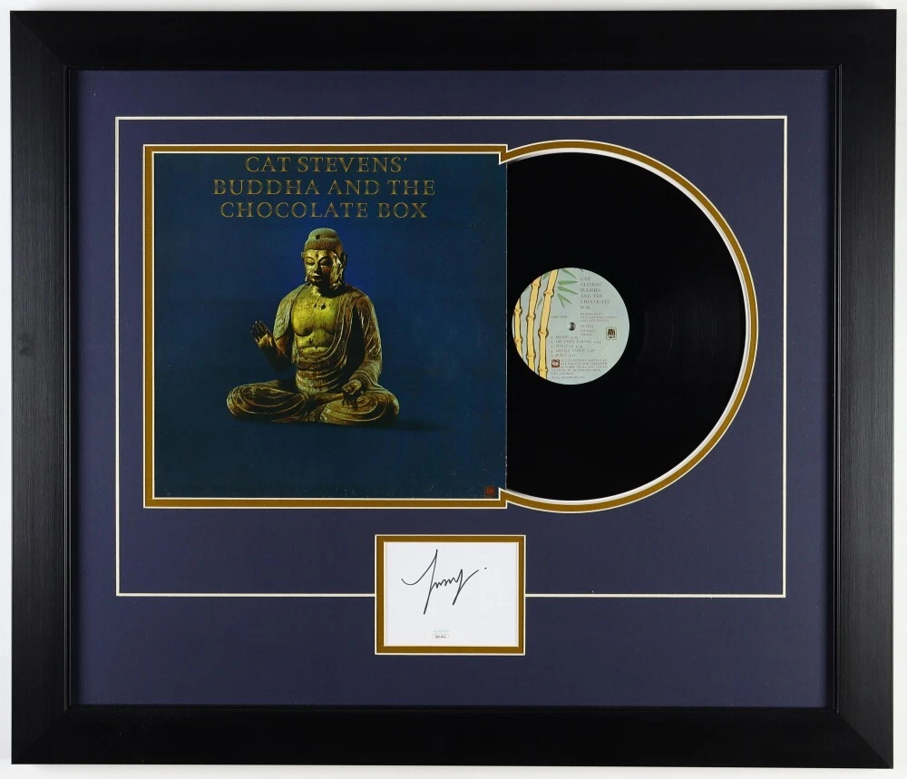 Cat Stevens Buddha And The Chocolate Box Vinyl Record Signed Autograph Frame JSA