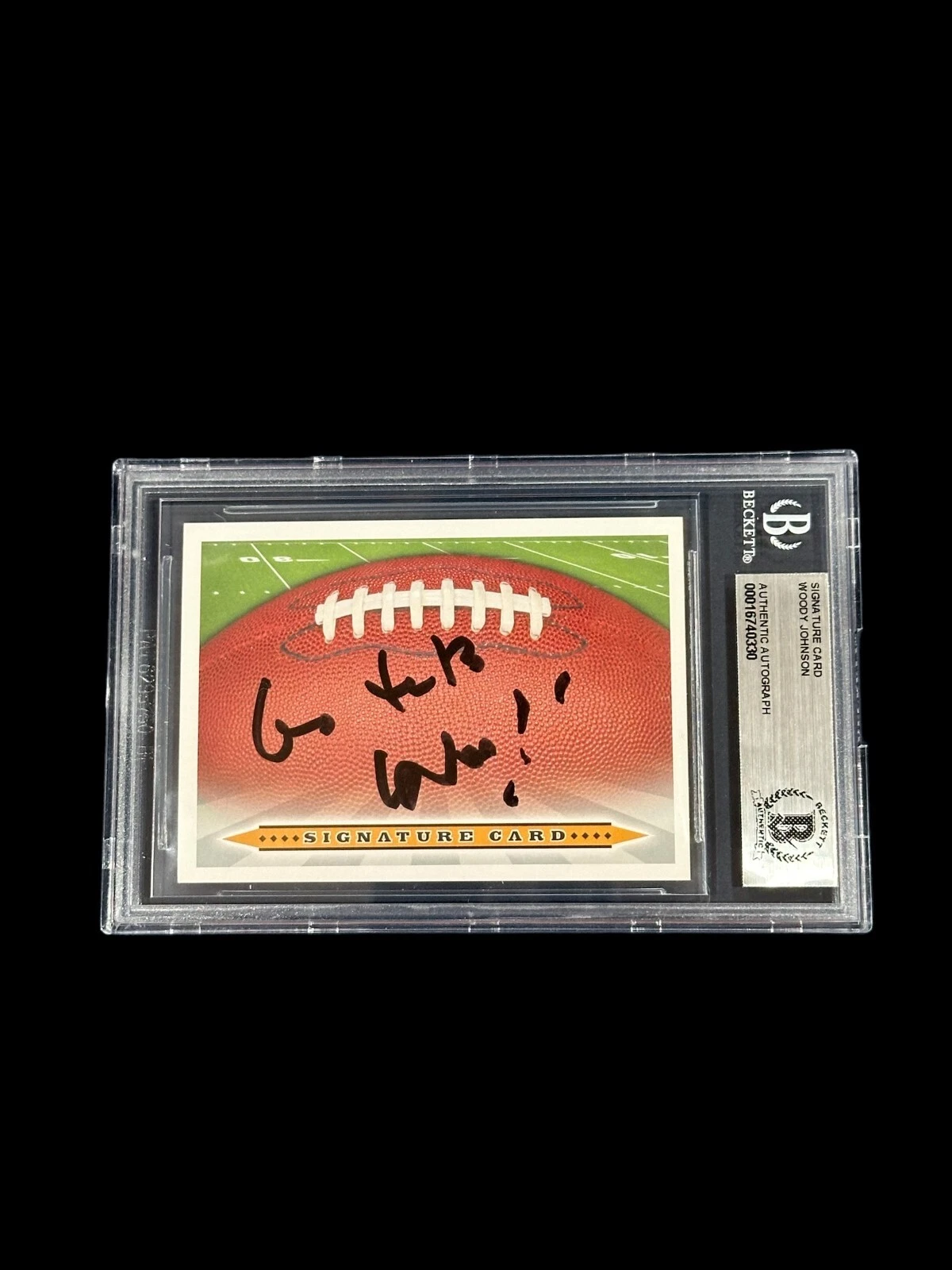 Woody Johnson New York Jets Owner Ambassador Signed Autograph Beckett BAS Slab