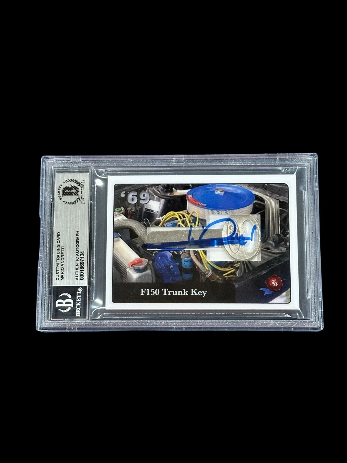 Mario Andretti Indy 500 Winne Signed Autograph F150 Key Trading Card Beckett BAS
