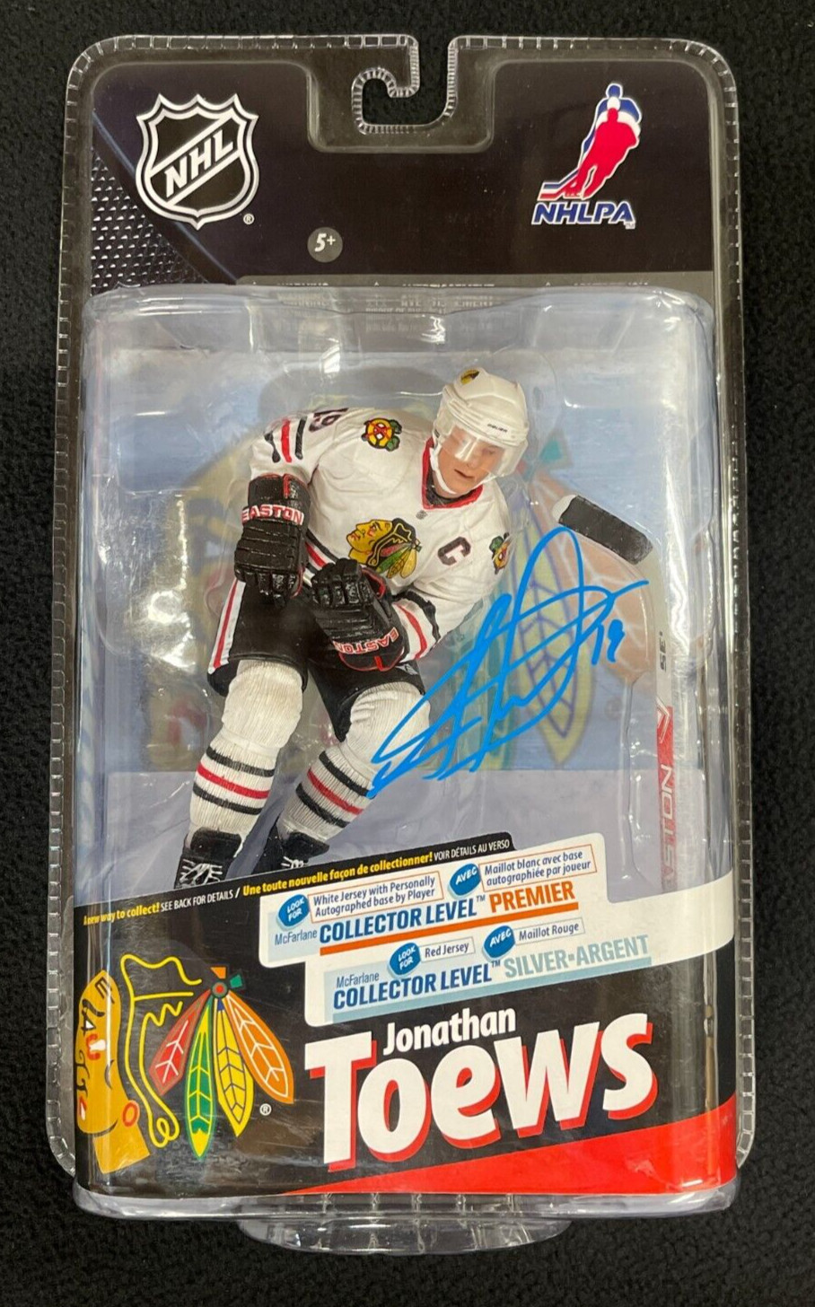 Jonathan Toews Signed Chicago Blackhawks McFarlane Figure Beckett COA