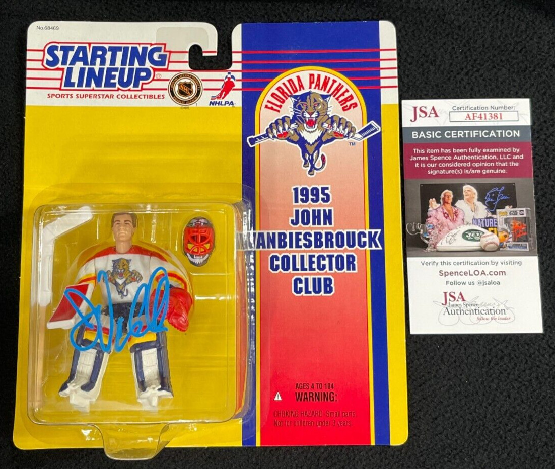 John Vanbiesbrouck Signed Florida Panthers 1995 Starting Lineup Figure JSA COA