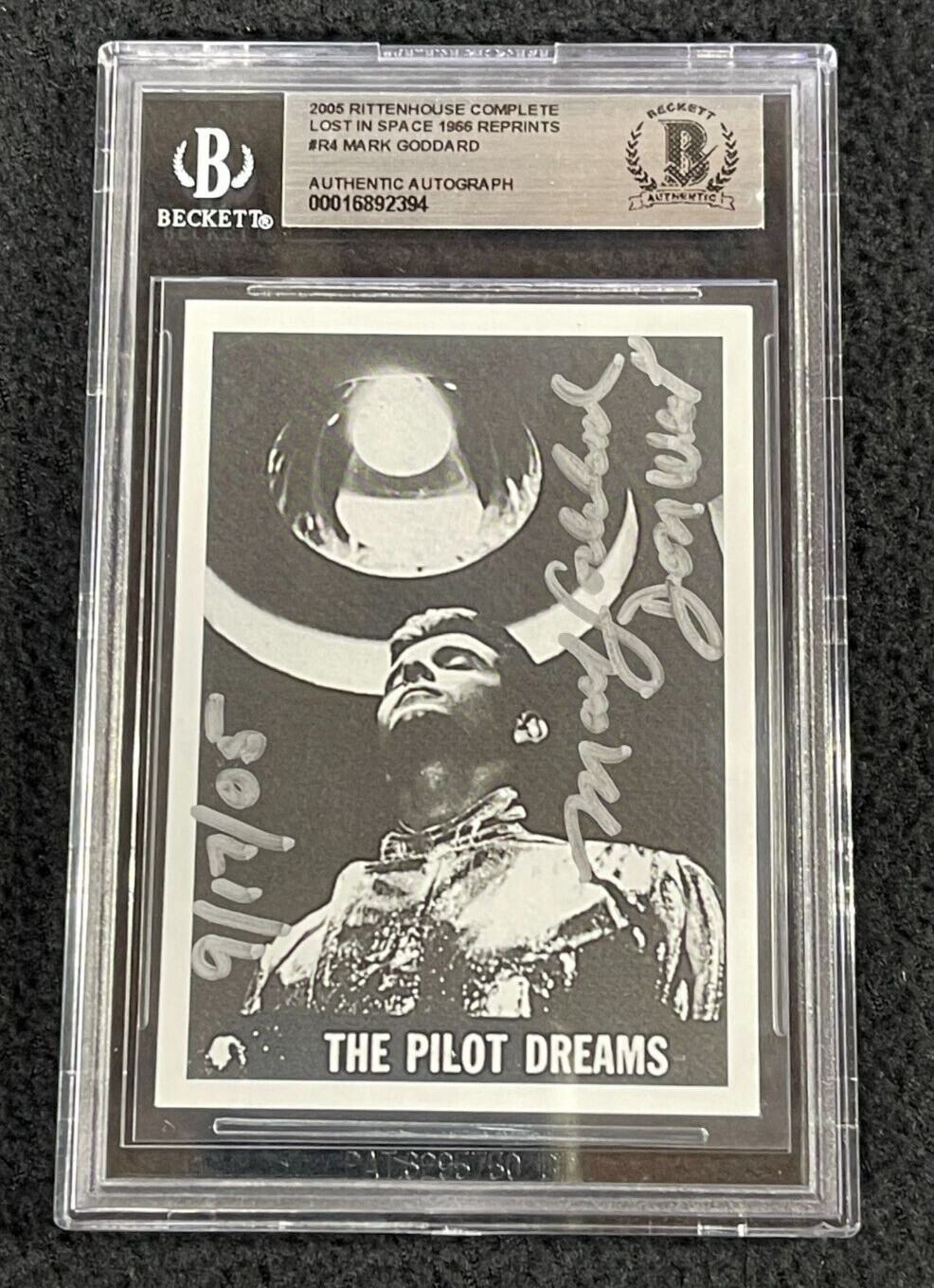 Mark Goddard Singed 2005 Lost In Space Robot Card #4 Beckett Authenticated
